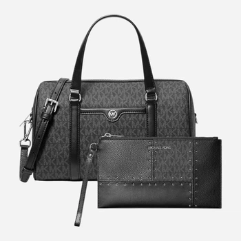 Набор сумка шоппер + кошелек женский из искусственной кожи Michael Kors 798329170 Черный (1159846005)