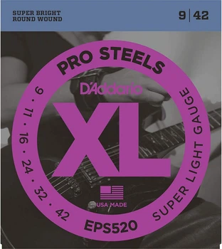Струны для электрогитары D'Addario EPS520 ProSteels Super Light Electric Strings 9/42