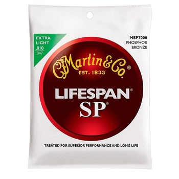 Струни для акустичної гітари Martin MSP7000 SP Lifespan 92/8 Phosphor Bronze Extra Light 10/47