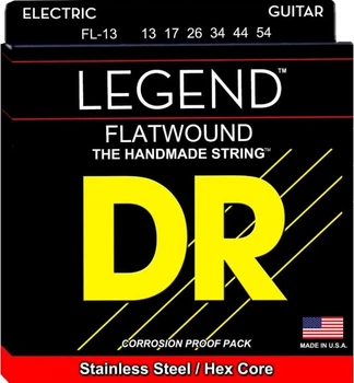 Струни для електрогітари DR FL-13 Legend Flatwound Heavy Electric Guitar Strings 13/54
