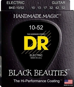 Струни для електрогітари DR BKE-10/52 Black Beauties Big & Heavy K3 Coated Electric Guitar Strings 10/52