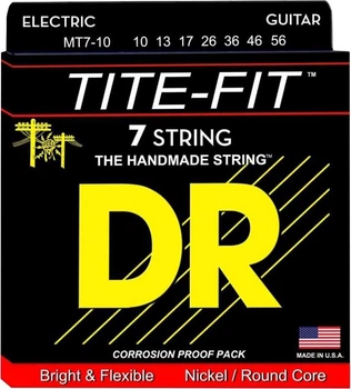 Струны для электрогитары DR MT7-10 Tite-Fit Nickel Plated Medium-Tite 7 Strings 10/56