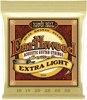 Струны для акустической гитары Ernie Ball 2006 Earthwood 80/20 Bronze Extra Light 10/50