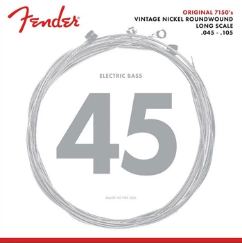 Струны для бас-гитары Fender 7150M Pure Nickel Roundwound Medium Bass Long Scale 45/105