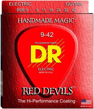 Струны для электрогитары DR RDE-9 Red Devils Light Coated Electric Guitar 9/42