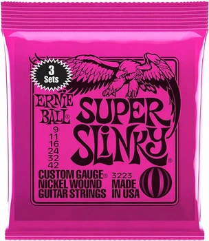 Струны для электрогитары 3 Sets Ernie Ball 3223 Super Slinky Nickel Wound 9/42