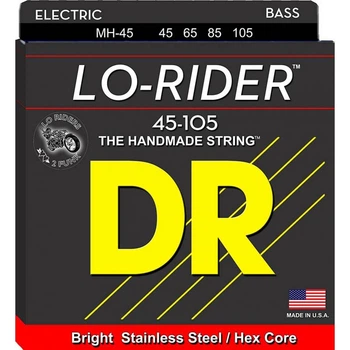 Струны для бас-гитары DR MH-45 Lo-Rider Stainless Steel Medium 45/105