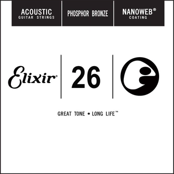 Струна Elixir 14126 Acoustic Nanoweb Phosphor Bronze .026