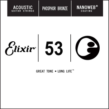 Струна Elixir 14153 Acoustic Nanoweb Phosphor Bronze .053