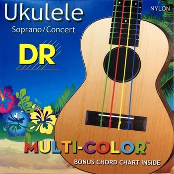 Струни для укулеле DR Multi-Color UMCSC Soprano/Concert Ukulele Strings