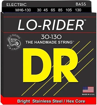 Струны для бас-гитары DR MH6-130 Lo-Rider Stainless Steel Medium 6-String 30/130