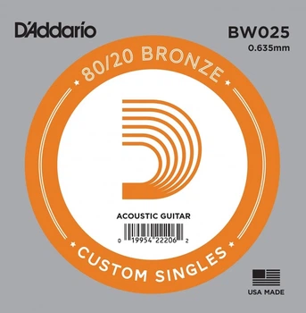 Струна D'Addario BW025 80/20 Bronze .025