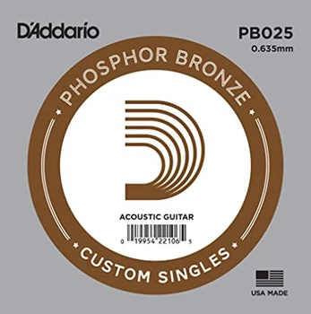 Струна D'Addario PB025 Phosphor Bronze .025