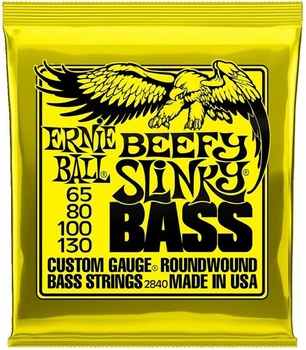 Струни для бас-гітари Ernie Ball 2840 Beefy Slinky Nickel Wound 65/130