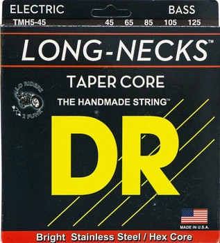 Струны для бас-гитары DR TMH5-45 Long Necks Tapered Stainless Steel