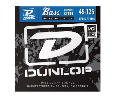 Струны для бас-гитары Dunlop DBS45125 Stainless Steel Light 45/125