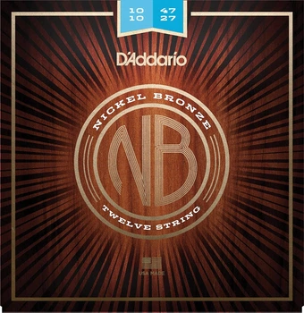 Струны для акустической гитары D'Addario NB1047-12 Nickel Bronze Light 10/47