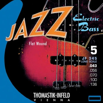 Струны для бас-гитары Thomastik-Infeld JF345 Jazz Flat Wound Medium 5-Strings Bass 43/136
