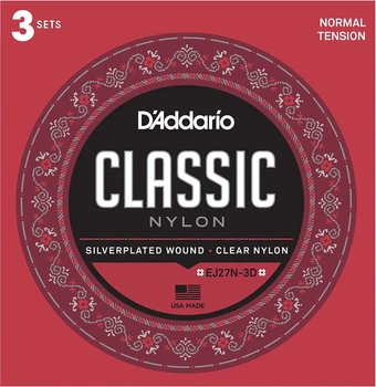 Струны для классической гитары 3 Sets D'Addario EJ27N-3D Student Nylon Normal Tension