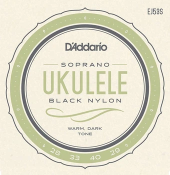 Струны для укулеле D'Addario EJ53S Black Nylon Soprano Ukulele Strings 28/29