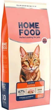 Сухий корм для кішок Home Food For active Курка та креветка