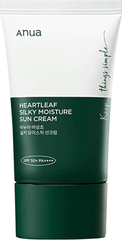 Сонцезахисний крем Anua Heartleaf Silky зволожувальний Spf 50+ PA++++ 50 мл (8809640737275)