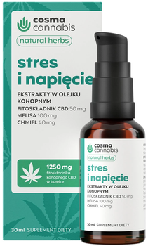 Suplement diety Cosma Cannabis Ekstrakty w olejku konopnym Stres i Napięcie 30 ml (5905679840351)
