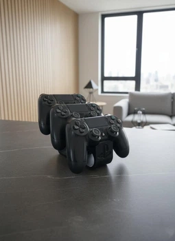 Тройной держатель DualShock 4 для Playstation 4 Черный