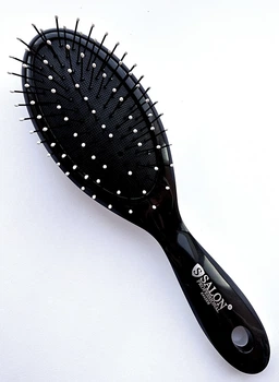 Расческа для волос массажная черно белая Salon Professional 8442 EB