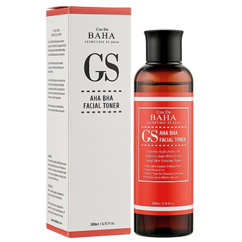 Отшелушивающий Тонер для лица с кислотами для проблемной кожи Cos De BAHA AHA/BHA GS Toner
