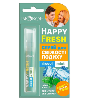Спрей для свіжості дихання "Свіжа м'ята" Біокон Happy Fresh Cool Mint