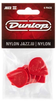 Медіатори Dunlop 47P3N Nylon Jazz III Red Nylon Player's Pack (6 шт.)