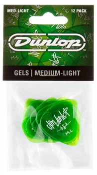Медиаторы Dunlop 486PML Gels Green Medium Light Player's Pack (12 шт.)