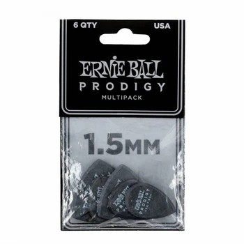 Медиаторы Ernie Ball 9342 Black Multipack Prodigy Picks 6-Pack 1.5 mm (6 шт.)