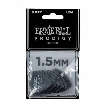 Медиаторы Ernie Ball 9331 Black Shield Prodigy Picks 6-Pack 1.5 mm (6 шт.)