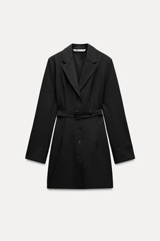 Сукня-жакет із ременем в тон Zara 8792/510 XS Чорна (08792510802XS)