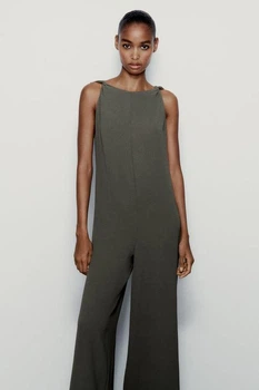 Струмуючий комбінезон із вузлом Zara 0264/453 S Сірий (00264453505S)