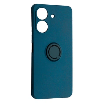 Чохол Fiji Holder Ring для Poco C65 бампер з кільцем підставкою Blue