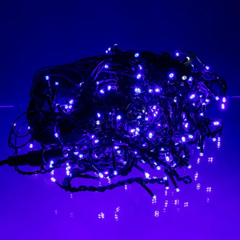 Уличная гирлянда Бахрома 20 м, 335 LED, штора для наружного использования, черный провод, синий свет Garlando 20MBBL