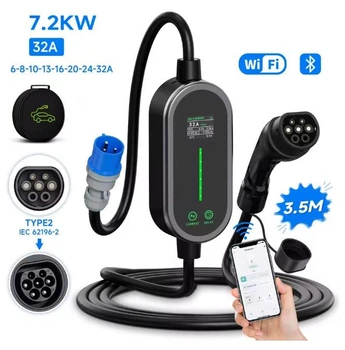 Зарядний пристрій для електромобіля type 2 тип2 для електрокара AFYEEV 7.2KW 32A зарядка для зарядки для заряджання Type2 Wi-Fi