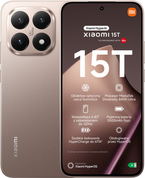 Smartfon Xiaomi 15T 12/256GB Rose Gold (MZB0KXZEU)
