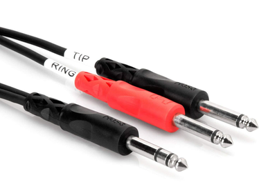 Кабель акустический Hosa STP-202 1/4 TRS - Dual 1/4 TS