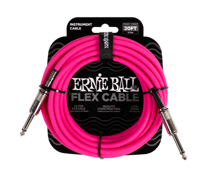 Кабель инструментальный Ernie Ball 6418 Flex Cable Pink 6м (20ft)