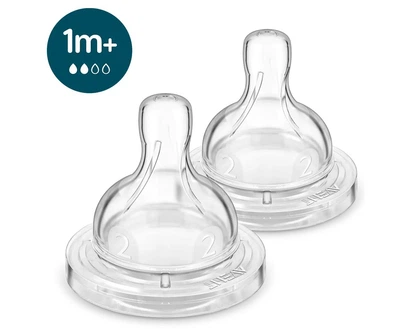 Соска для пляшечки антиколікова Philips AVENT 2 шт повільний потік від 1м+