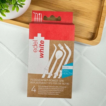 Сменные насадки Edel+White для ирригатора e+w Flosserpick Power Spa WJR2 4 шт