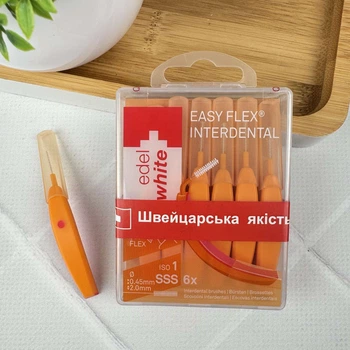 Межзубная щетка Edel+White EasyFlex Profi Line (SSS) 0,45мм, 6 шт