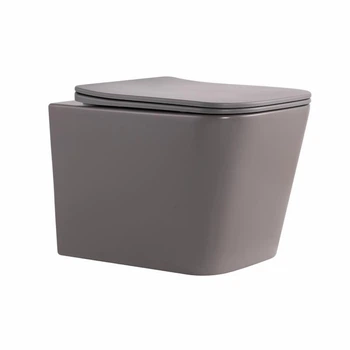 Унитаз подвесной Tern Ultra Quiet 490×365×325 мм, Stone Grey, c сиденьем Slim Duroplast / Soft-close / Quick Release