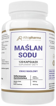 Suplement diety Altopharma Maślan Sodu 120 kapsułek (5903715549701)