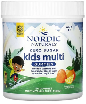 Suplement diety Nordic Naturals Kids Multi Zero Sugar Gummie Pomarańczowy 120 żełek (768990301278)