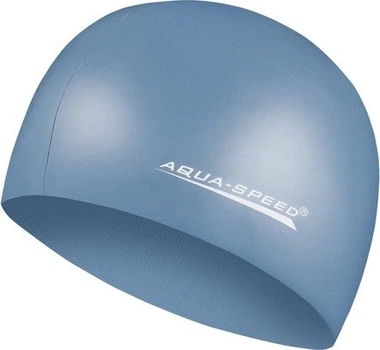 Шапка для плавания Aqua Speed синий металл для мужчин и женщин силиконовая шапочка для бассейна